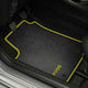 Toyota Genuine Fabric Car Mats 520gr Textile Yellow Detail Set Toyota Aygo 2014-2017 1 Driver 1 Passenger 1 Rear