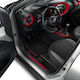 Toyota Genuine 4pcs Fabric Car Mats 520gr Red Detail Set Toyota Aygo 22' 1 Driver 1 Passenger 2 Rear