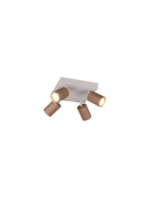 Trio Lighting Soka Σποτ σε Καφέ Χρώμα