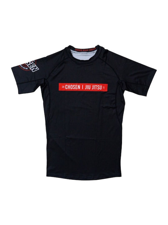 Chosen Ανδρική Κοντομάνικη Μπλούζα CHRS155 για Jiu-Jitsu Μαύρη