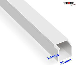Κανάλι Απλό 25x25mm Ενός Διαμερίσματος Βέργα 2m