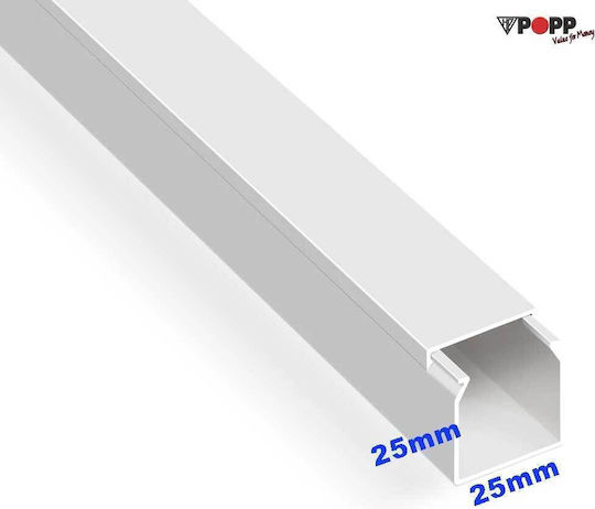 Κανάλι Απλό 25x25mm Ενός Διαμερίσματος Βέργα 2m