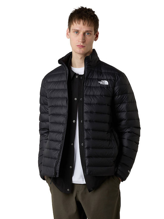 Geacă Puffer Waterproof și cu Protecție Împotriva Vântului Neagră