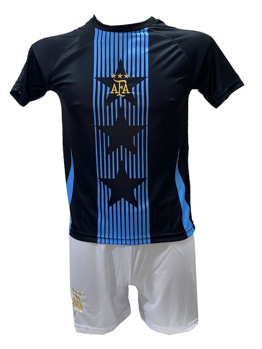 Kids Football Set Messi Argentina Light Blue Black 260825-04b
