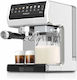 Rohnson Automatic Espresso Machine 1350W Pressure 20bar for Cappuccino Brown R-98080
