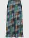 High-waisted Midi Skirt Floral Multicolored
