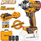 Ingco Brushless Impact Wrench Battery 20V 2x4Ah...