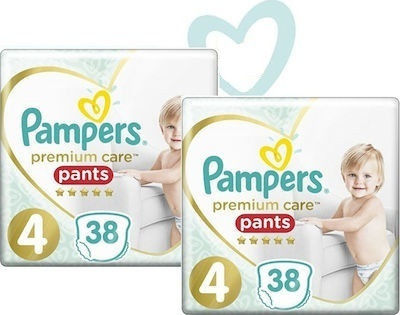 Pampers Πάνες Βρακάκι Premium Care Pants 1+1 No. 4 για 9-15kg 38τμχ