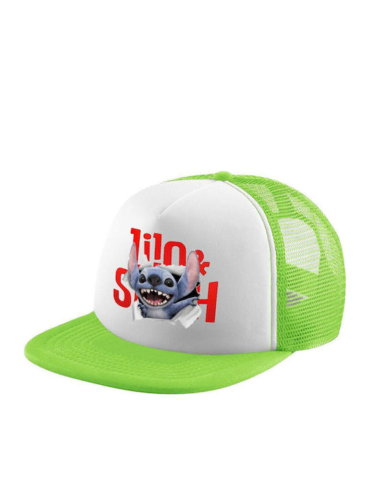 Stitch Movie Adult Soft Trucker Hat Mesh Green ...