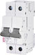 Автоматичен прекъсвач Mcb 2p 10a 6ka Крива C Etimat P6 001900228 Eti