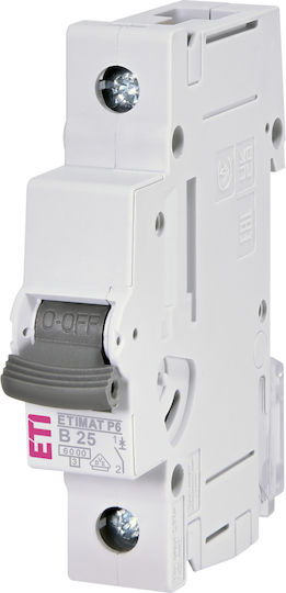 Intreruptor Automat Mcb 1p 25a 6ka Curba B Etimat P6 001900012 Eti