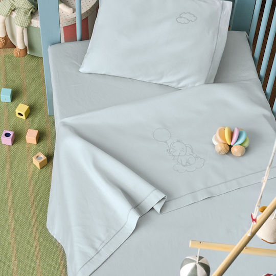 Kentia Cocoon 22 Комплект Бебешки Чаршафи За Количка Памучни Сив 120x170бр 3бр