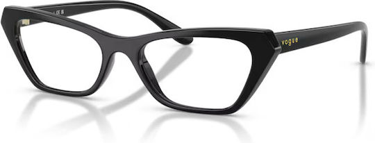 Vogue Plastic Eyeglass Frame Butterfly Black VO5670 W44