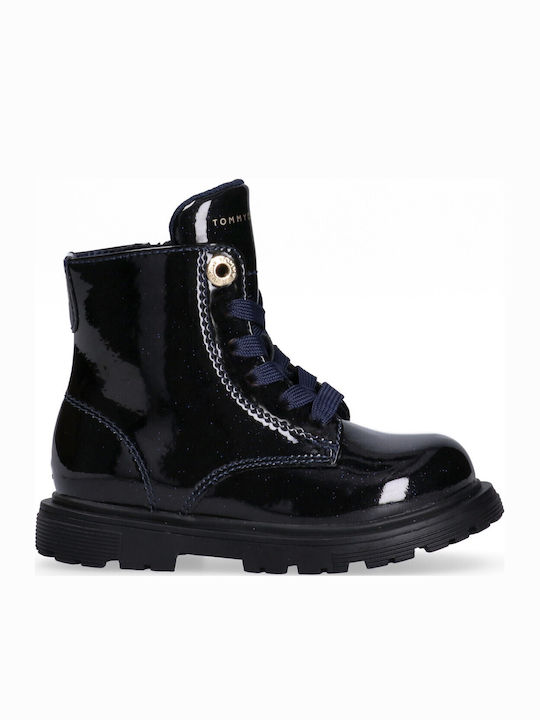 Tommy Hilfiger Lederne Kinderstiefel mit Schnür...