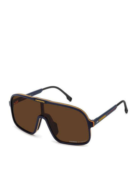 Carrera Ochelari De Soare Pentru Bărbați Cu Ramă Din Plastic Albastru Marin Și Lentile Gri