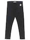 Kinder Leggings Sport Lang Schwarz