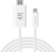4Smarts Cablu HDMI de sex masculin - USB-C 2m Alb