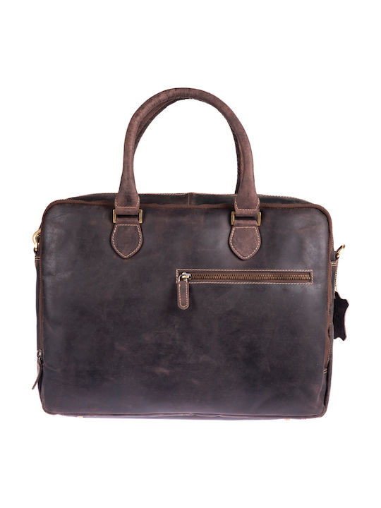 Fetiche Leather Leather Men's Briefcase Brown