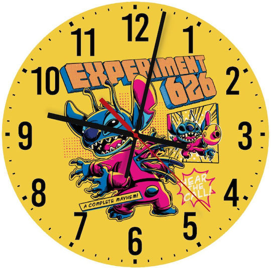 Koupakoupa Kids Wooden Wall Clock Stitch Experiment 626 30cm