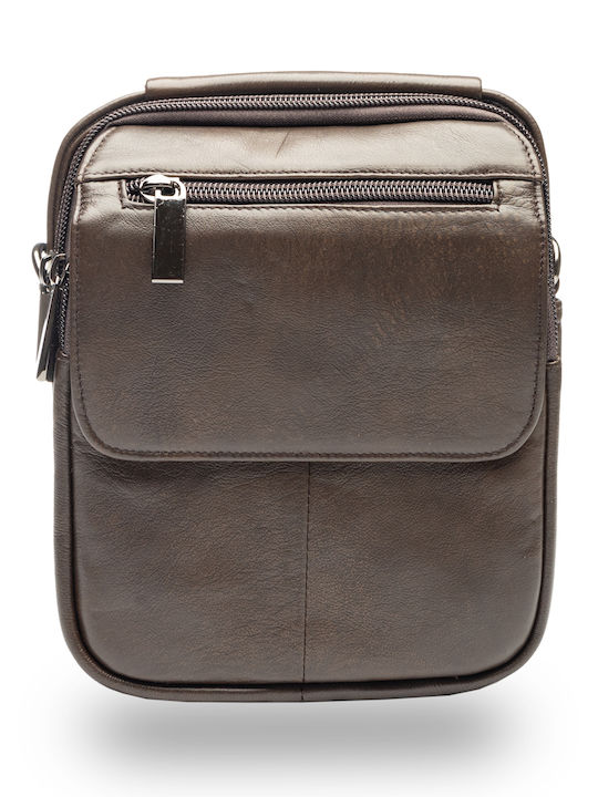 Leather Men's Briefcase Brown