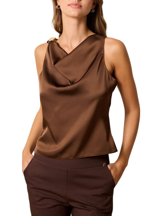 Enzzo Attalie Women's Blouse Brown