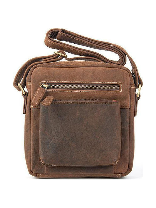 Leather Men's Bag Shoulder / Crossbody Tabac Brown