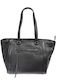 Leder Damentasche Schultertasche Schwarz