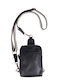 Leder Damentasche Schultertasche Schwarz