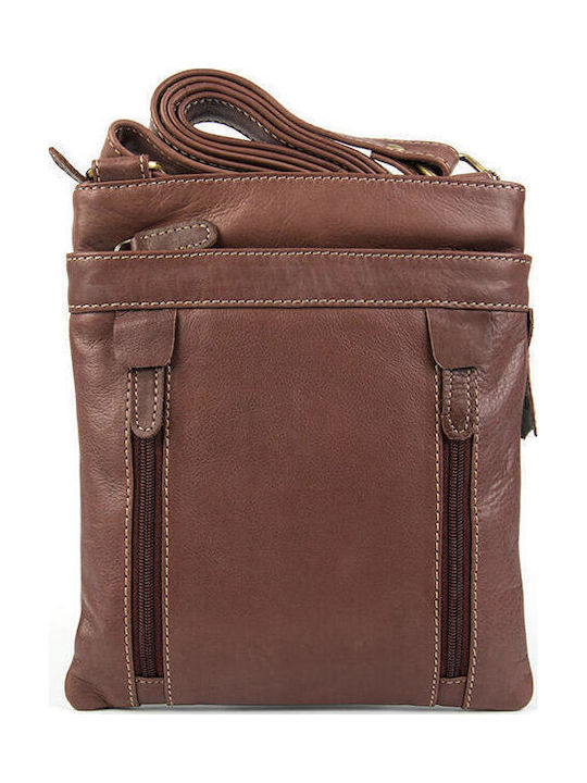 Leder Damentasche Schultertasche Braun
