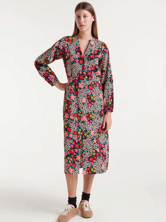 Midi Shirt Dress Dress Multicolor