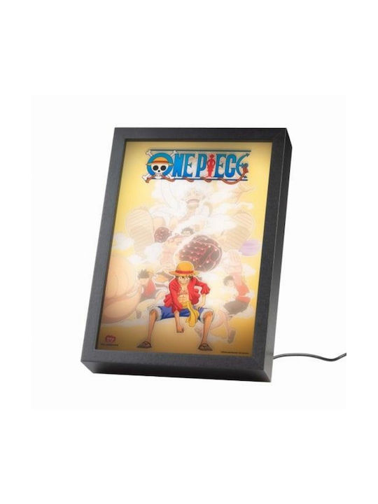 Еднократен Рамка One Piece Luffy Печат С LED Осветление 28x20x5см