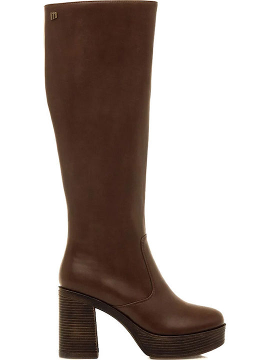 50522 Damenstiefel mit hohem Absatz Braun