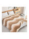 SpitiBazaar Blanket Velvet Single 160x240cm Brown - White