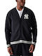 Herren Strickjacke Black