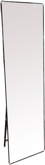 Mega Bazaar Rechteckiger Schwarzer Boden- oder Standspiegel 160x40cm