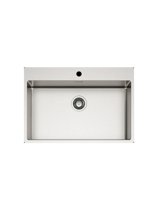 Elleci Drop-In Sink Inox W74xD51cm Silver