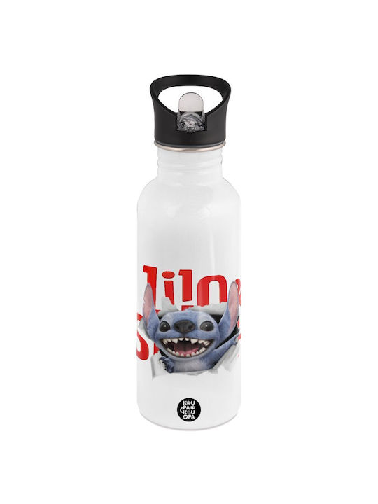 Koupakoupa Stitch Movie Water Bottle Stainless Steel 592ml White