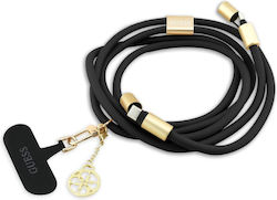 Guess Crossbody Strap 4g Charm With Charging Cable Usb-c/usb-c Black
