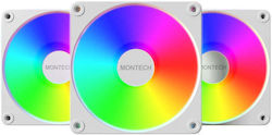 Montech GF120R V2 Case Fan 3τμχ Λευκό