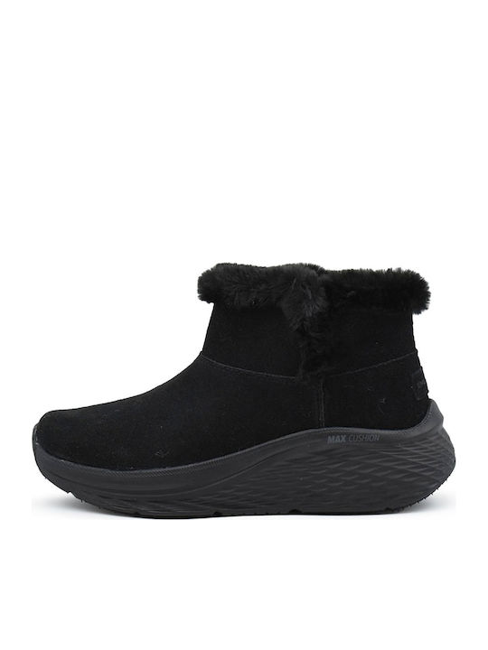 Women's Ankle Boots Platform & Fur Black