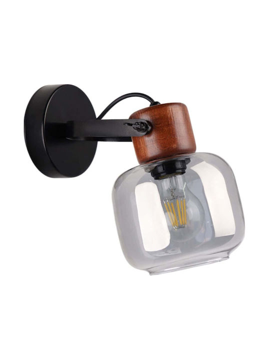 Opviq Lamp Wall with Socket E27 Gray 15cm