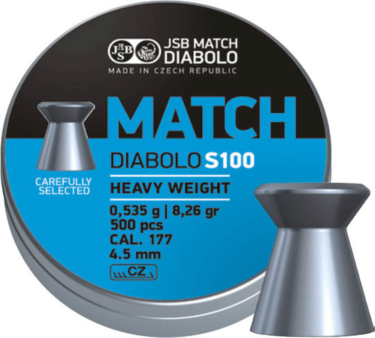JSB Match Diabolo 500 S100 Пелети Аерогън 500pcs