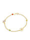 Goldjewels Παιδικό Βραχιόλι Αλυσίδα από Χρυσό 14K με Λουλούδι