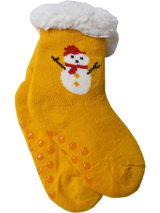 Cosy All Seasons Kids' Long Slipper Socks YELLOW
