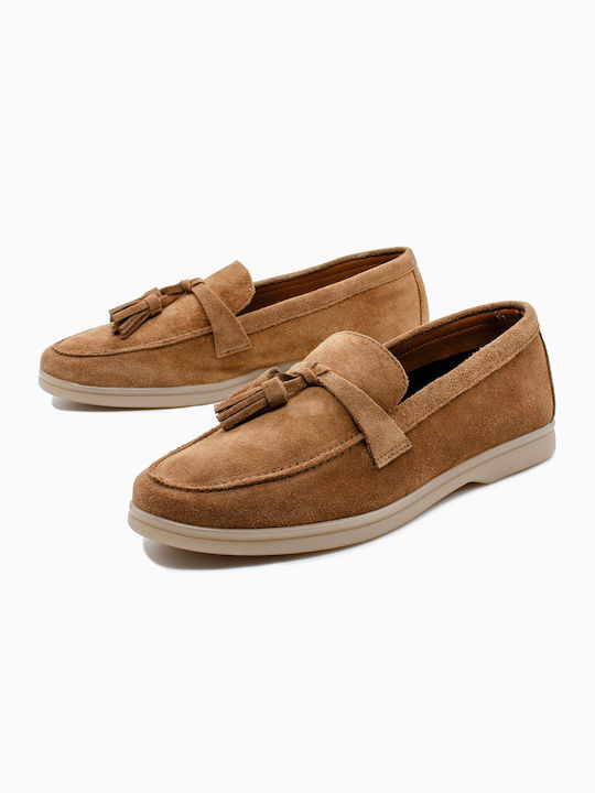 Sante Leather Women's Moccasins in Brown Color