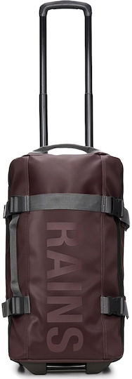 Rains Bag W3 Σακ Βουαγιάζ Μπορντό με Ρόδες από Δερματίνη Μ52xΠ22xΥ31εκ.