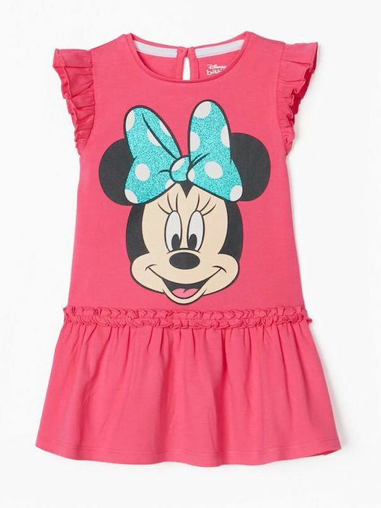 Kinderkleid Ärmellos Fuchsia