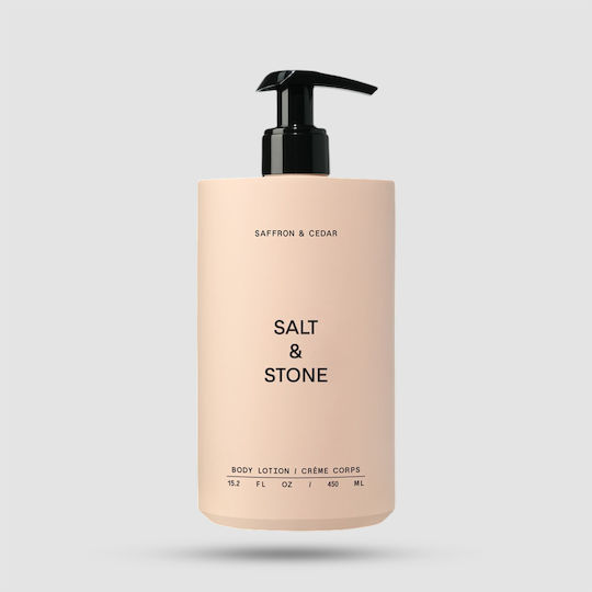 Salt & Stone Feuchtigkeitsspendende Körpercreme mit Niacinamid & Sheabutter für Trockene & Empfindliche Haut 450ml
