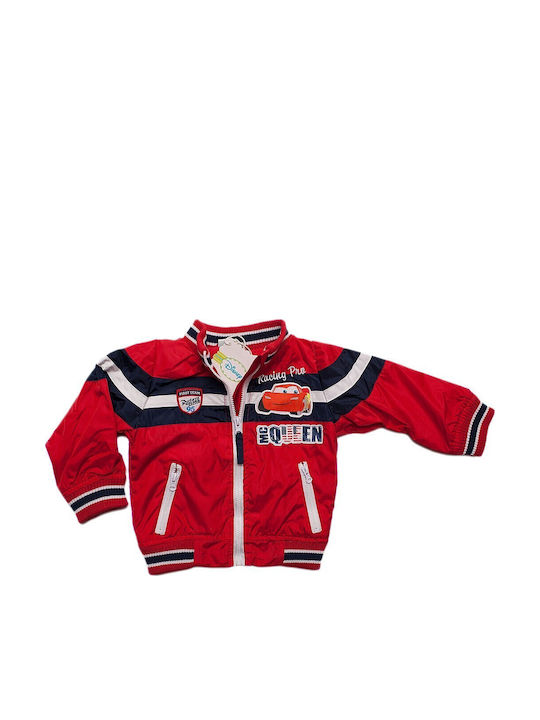 Cars Waterproof Kids Casual Short Red Jacket D0110