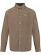Ramsey Long-sleeved Cotton Shirt Beige